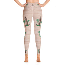 Load image into Gallery viewer, Cathedral &amp; Palm Tree Yoga Leggings