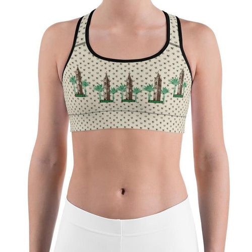 Sports bra - Asmara Cathedral & Palm Tree - Hearts